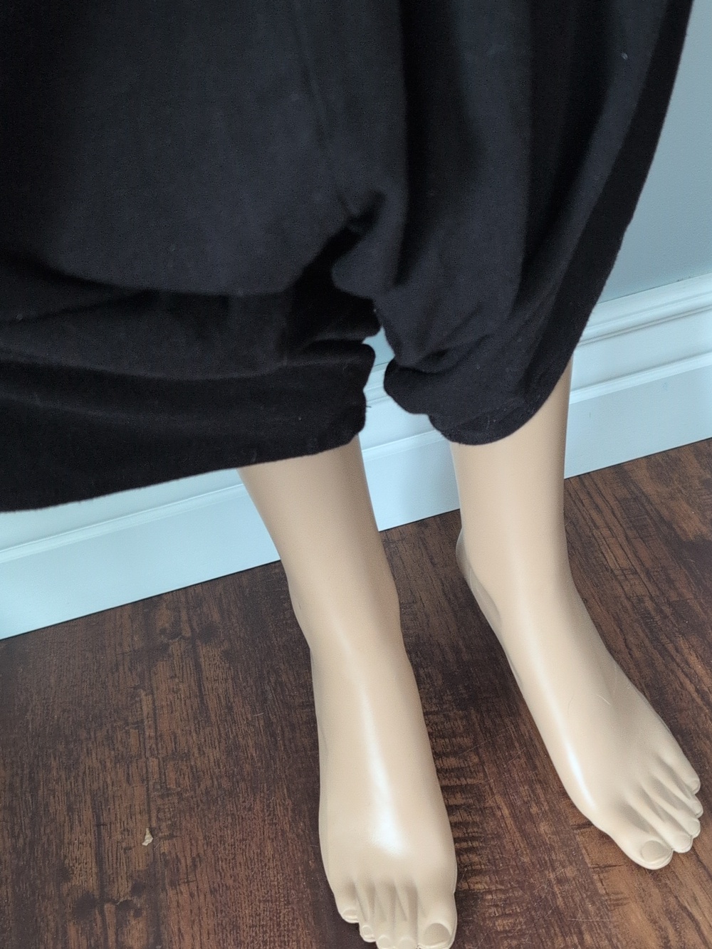 Smash + Tess Boho Lagenlook Black Haren Drop Crotch Jumpsuit Romper SZ L - Picture 8 of 13
